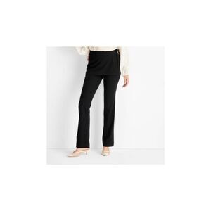 Women's Mid-Rise Straight Leg Two-Fer Tailored Pants Future Collective Black 10